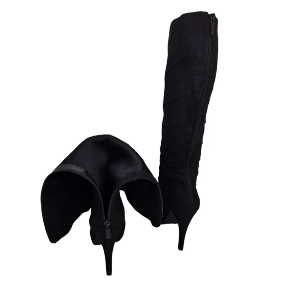 Velvet Heart Faux Suede Black Calf Women's Boots 8.5M - Picture 11 of 14